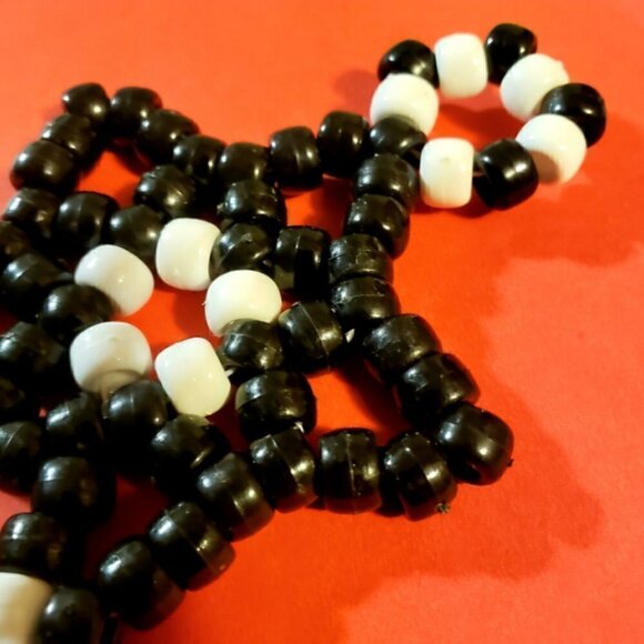 Black and White Kandi Star bracelet/ring - Picture 2 of 3